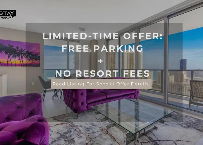Hyde House - Luxury High Floor 2Br 2Ba Apartment Suite With Direct Ocean View, Roof Top Pool, Resort Amenities